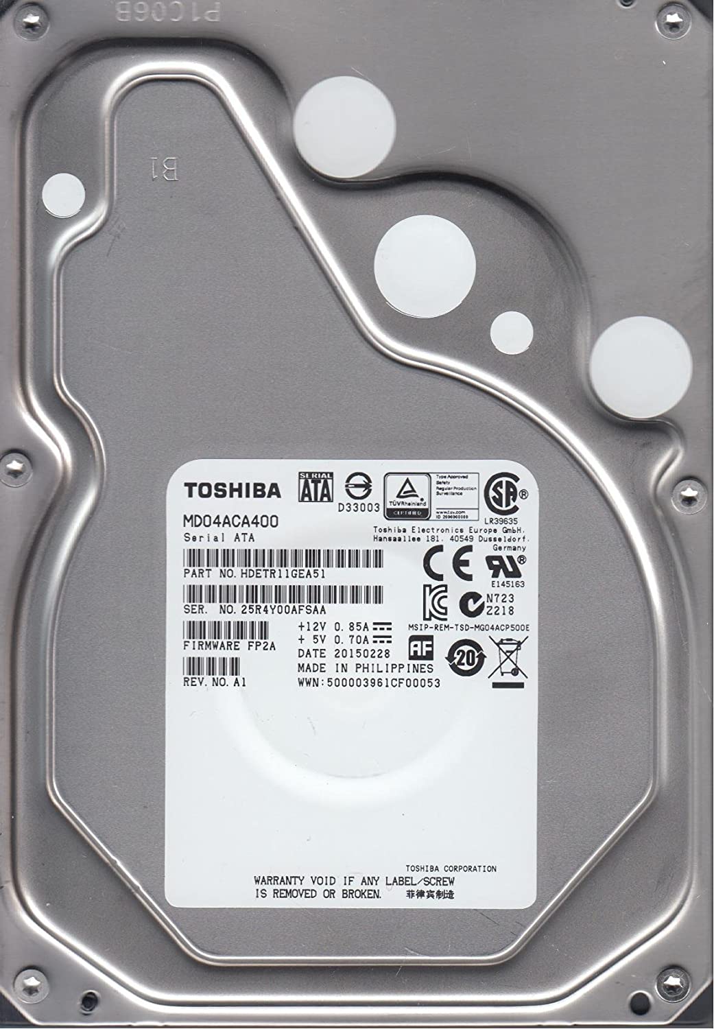 Toshiba MD04 Series 3.5-inch SATA HDD, 4TB [MD04ACA400] Harga