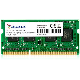 ADATA Premier Series DDR3L-1600 SO-DIMM Memory Module, 4GB
