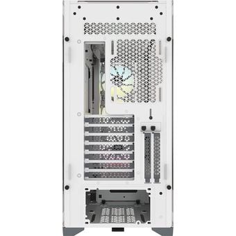 Corsair iCUE 5000X RGB Tempered Glass Mid-Tower ATX PC Smart Case - White