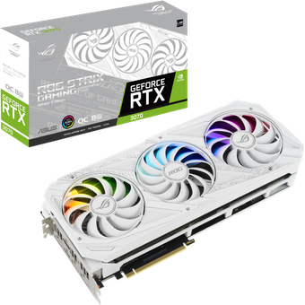 ASUS ROG Strix GeForce RTX 3070 V2 White OC Edition 8GB GDDR6 LHR