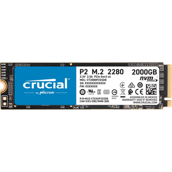 Crucial P2 2TB PCIe M.2 2280SS SSD [CT2000P2SSD8]