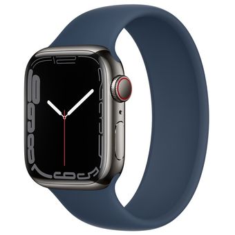 Apple Watch Series 7 (45mm, GPS + Cellular) - Stainless Steel Case with Solo Loop