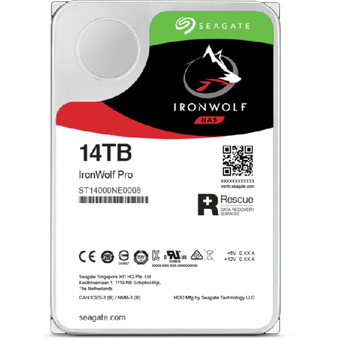 Seagate IronWolf Pro NAS Hard Drive, 14TB [ST14000NE0008]