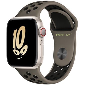 Apple Watch SE 2022 (40mm, GPS + Cellular) - Starlight Aluminum Case with Nike Sport Band