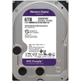 Western Digital WD Purple Surveillance HDD, 6TB / 64MB Cache