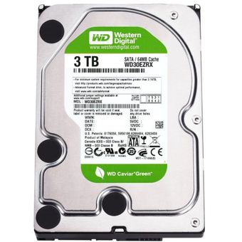 Western Digital WD Green Desktop Hard Drive, 3TB [WD30EZRX]