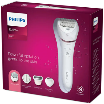 Philips Wet & Dry Epilator, Series 8000 [BRE740/10]