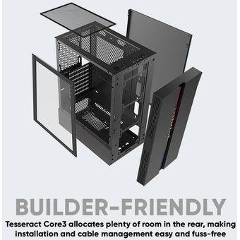 Armaggeddon Tesseract Core 3 Pro-Grade Gaming PC Case (ATX)