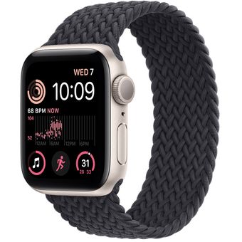 Apple Watch SE 2022(40mm, GPS) - Starlight Aluminum Case with Braided Solo Loop