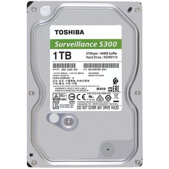 Toshiba S300 Surveillance Hard Drive, 1TB