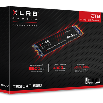 PNY XLR8 CS3040 M.2 NVMe SSD, 2TB