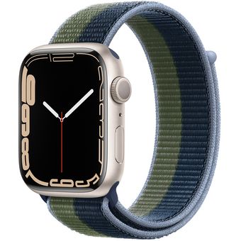 Apple Watch Series 7 (45mm, GPS) - Aluminum Case with Sport Loop