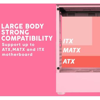 Armaggeddon Ruby B-V Pink ATX Gaming PC Case