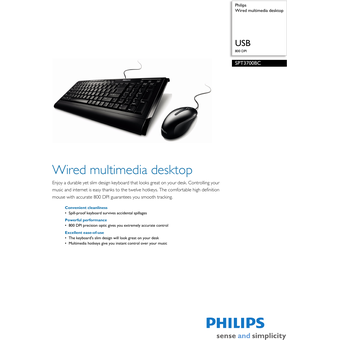 Philips Wired multimedia desktop [SPT3700BC/97]