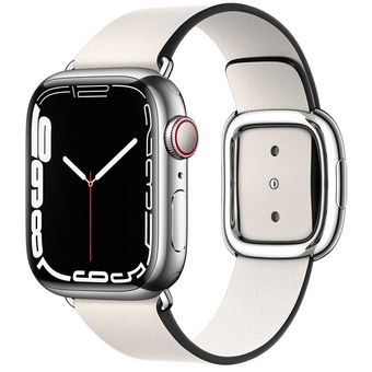 Apple Watch Series 7 (41mm, GPS + Cellular) - Stainless Steel Case with Modern Buckle