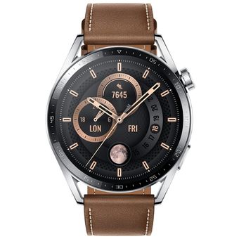 HUAWEI Watch GT 3 - 46mm, Brown Leather Strap