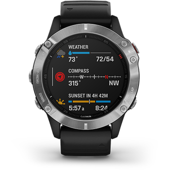 Garmin Fenix 6 (Silver with Black Band)