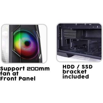 Armaggeddon Aero VII ATX Gaming PC Case w/ Tempered Glass