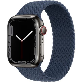 Apple Watch Series 7 (45mm, GPS + Cellular) - Stainless Steel Case with Braided Solo Loop