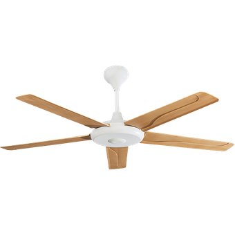 Elmark EMD 39-series, 52" ABS Blade Ceiling Fan, Pine/White