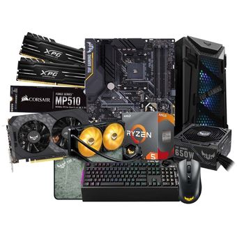 VG Asus TUF AMD PC Set, R5 3600, 16GB/480GB