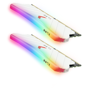 PNY XLR8 Gaming EPIC-X RGB 3200MHz Desktop Memory 16GB (2x8GB), Black/White.Silver