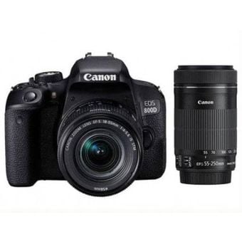 Canon EOS 800D with 18-55mm Lens + 55-250mm Lens