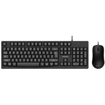 Philips SPT6224 USB Wired Keyboard and Mouse Combo
