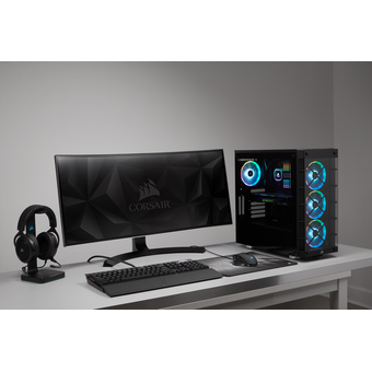 Corsair iCUE 465X RGB Mid-Tower ATX Smart Case - Black