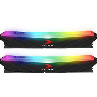 PNY XLR8 Gaming EPIC-X RGB 3200MHz Desktop Memory 16GB (2x8GB), Black/White.Silver
