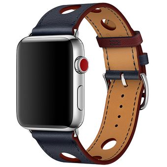 Apple Watch Hermès 42mm, Indigo Rouge H Swift Indigo w/ Red Leather Single Tour Rallye Band