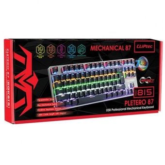 CLiPtec PLETERO87 USB Professional Mechanical Keyboard [RGK815]