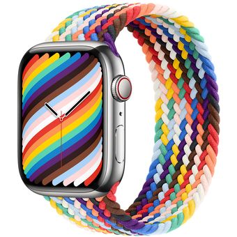 Apple Watch Series 7 (41mm, GPS + Cellular) - Stainless Steel Case with Braided Solo Loop