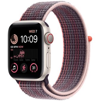 Apple Watch SE 2022 (40mm, GPS + Cellular) - Starlight Aluminum Case with Sport Loop