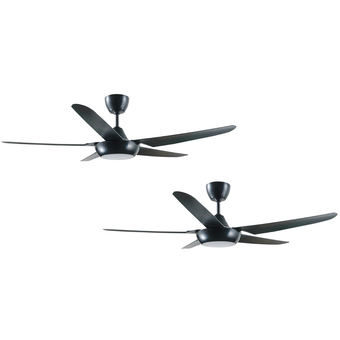 Deka DF50 56" ABS Polymer Blade Ceiling Fan (Twin Pack), Black