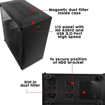 Armaggeddon Core V | MATX Gaming PC Case w/ Tempered Glass