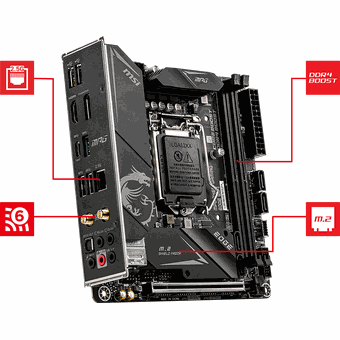 MSI MPG B460I Gaming Edge WIFI, Mini-ITX motherboard