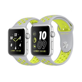 Apple Watch Nike+ 42mm, Silver Aluminum Case w/ Silver and Yellow Band