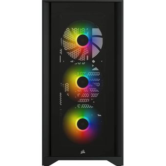 Corsair iCUE 4000X RGB Tempered Glass Mid-Tower ATX Case - Black