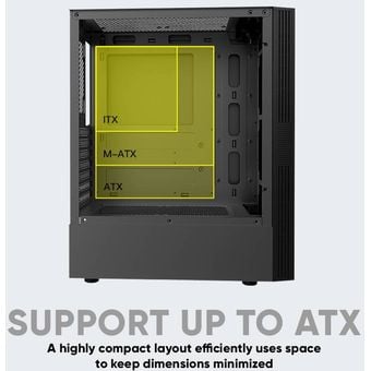 Armaggeddon Tesseract Core 3 Pro-Grade Gaming PC Case (ATX)