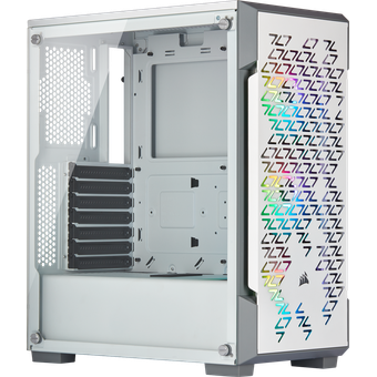 Corsair iCUE 220T RGB Airflow Tempered Glass Mid-Tower Smart Case - White