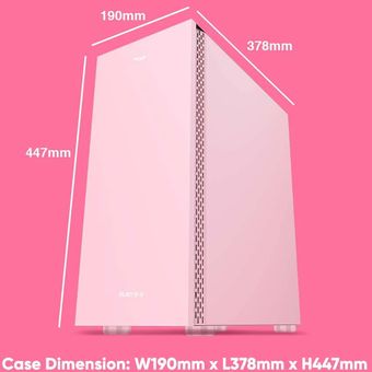 Armaggeddon Ruby B-V Pink ATX Gaming PC Case