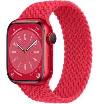 Apple Watch Series 8 (41mm, GPS + Cellular) - Aluminum Case with Braided Solo Loop