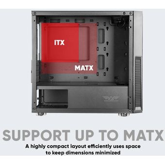 Armaggeddon Tesseract Core 2 Pro-Grade Gaming PC Case (M-ATX)