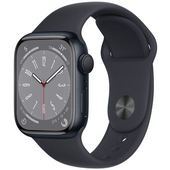 Apple Watch Series 8 (41mm, GPS) - Midnight Aluminum Case with Sport Band