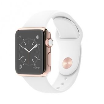 Apple Watch Edition 38mm, 18K Rose Gold Case w/ White Band