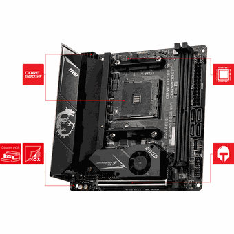 MSI MPG B550I Gaming Edge WIFI, Mini-ITX motherboard