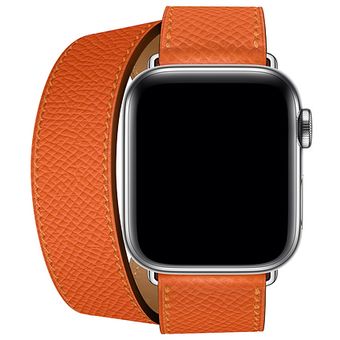 Apple Watch Hermès - 40 mm, Feu Epsom Orange Double Tour Band