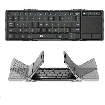 iClever BK08 Portable Tri-folding Bluetooth Keyboard with Touchpad