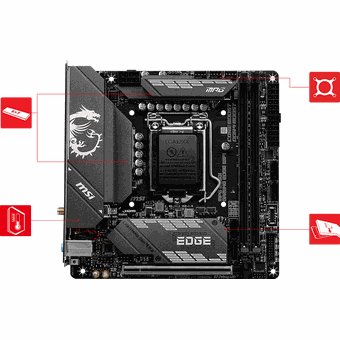 MSI MPG B560I Gaming Edge WIFI, Mini-ITX motherboard